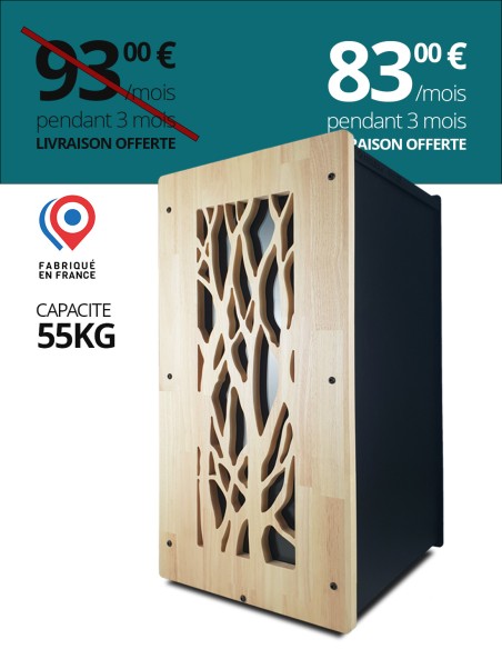 Stockage pellets 55kg noir ARBRE Evea : image