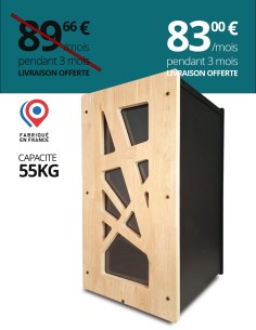 Granulebox 55kg noir ARCHI Evea : image
