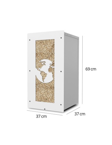 efficient wood pellet storage solution: granulebox 55kg white world
