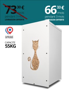 Granulebox 55kg blanc FELIX : image