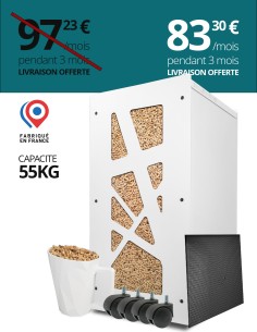 Gros pack stockage pellets Archi Blanc : image