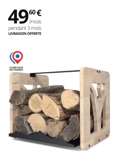 Design inspiré des Alpes pour le range bûche 4809