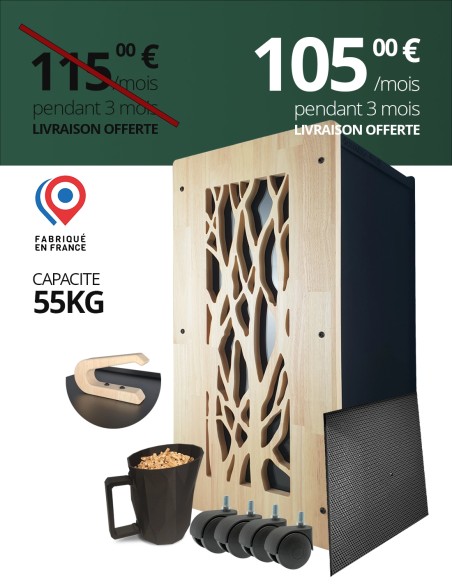 Rangement granulés de bois premium : image