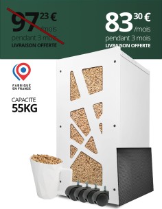 Gros pack stockage pellets Archi Blanc : image