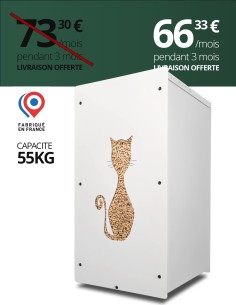 Granulebox 55kg blanc FELIX : image