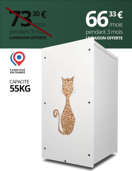 Granulebox 55kg blanc FELIX : image