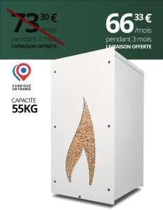 Granulebox 55kg blanc FLAMME : image