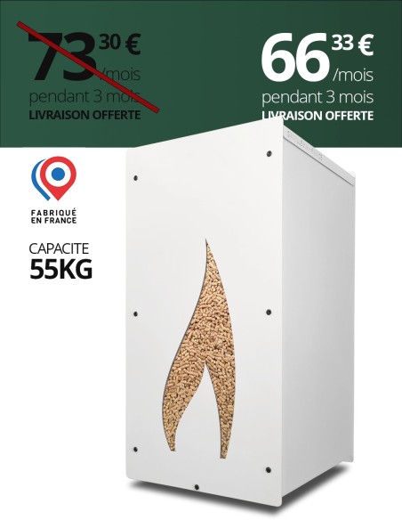 Granulebox 55kg blanc FLAMME : image