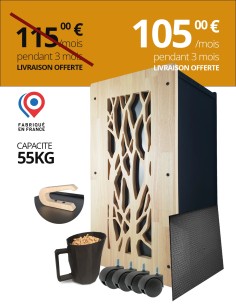 Rangement granulés de bois premium : image