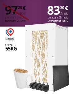 Gros pack rangement granulés de bois Arbre Blanc : image
