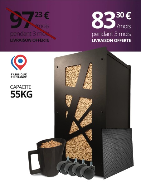 Gros pack réservoir pellets Archi noir : image