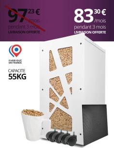 Gros pack stockage pellets Archi Blanc : image