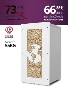 Wood pellet storage 55kg white World : image
