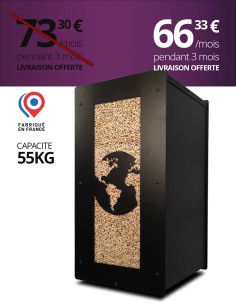 Wood pellet storage 55kg black World : image