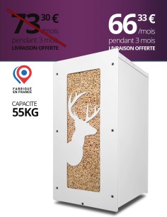 Wood pellet storage 55kg white Deer : image