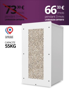 Wood pellet storage 55kg white Laby : image