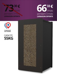 Wood pellet storage 55kg black Laby : image