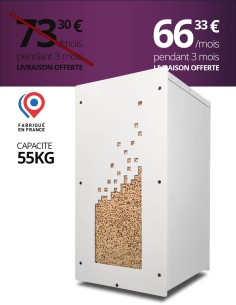 Wood pellet storage 55kg white Numerik : image