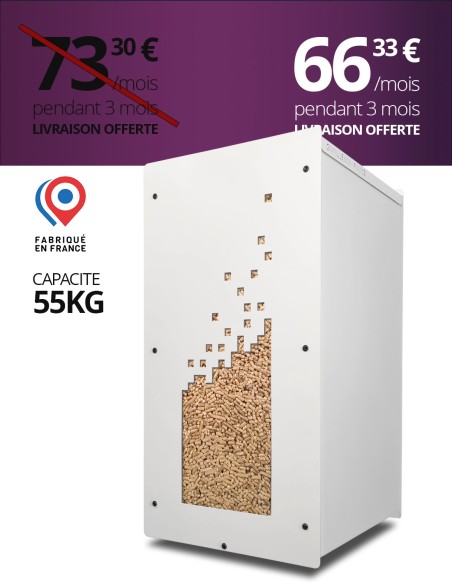 Wood pellet storage 55kg white Numerik : image