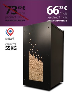Wood pellet storage 55kg black Numerik : image