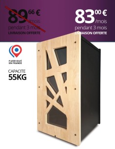 Wood pellet storage 55kg black Archi Evea : image