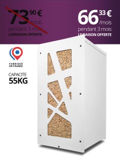 Wood pellet storage 55kg white Archi : image