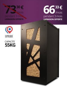 Wood pellet storage 55kg black Archi : image