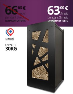 Wood pellet storage 30kg black MINI Archi : image