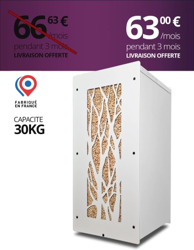 Wood pellet storage 30kg white Tree : image