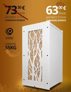 Wood pellet storage 55kg white Tree : image