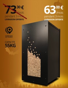 Wood pellet storage 55kg black Numerik : image