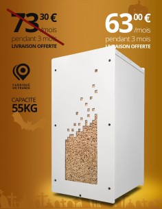 Wood pellet storage 55kg white Numerik : image