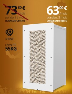 Wood pellet storage 55kg white Laby : image
