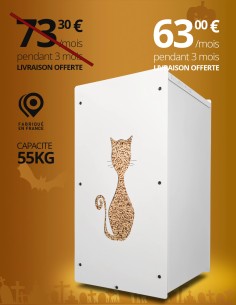 Granulebox 55kg blanc FELIX : image