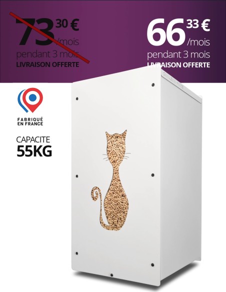 Granulebox 55kg blanc FELIX : image