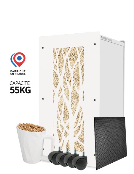 Big pack wood pellet storage white tree model : image