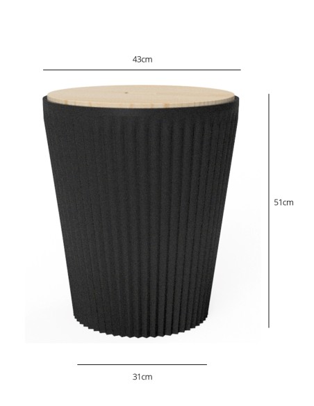 Réservoir à pellet Muffin noir : image