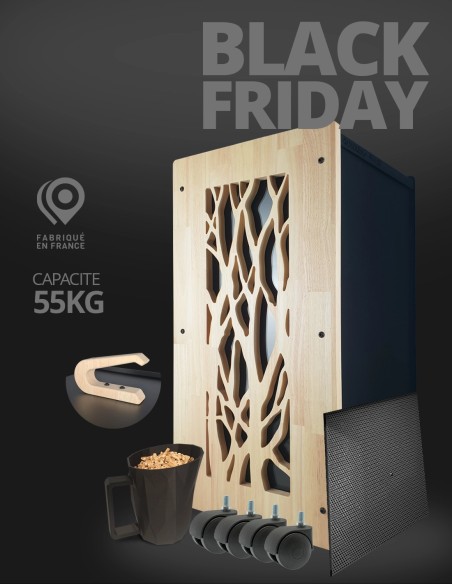 Rangement granulés de bois premium : image