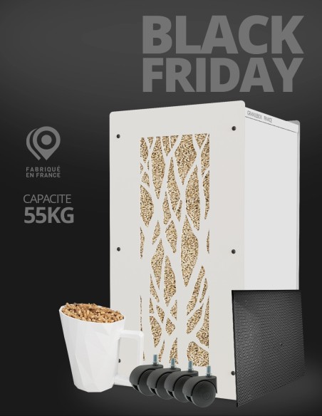 Big pack wood pellet storage white tree model : image