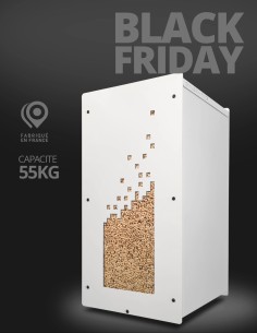 Wood pellet storage 55kg white Numerik : image