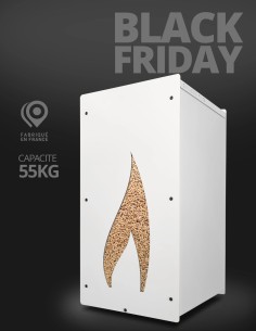 Wood pellet storage 55kg white Flame : image