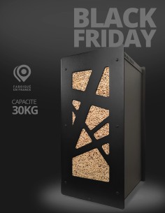 Wood pellet storage 30kg black MINI Archi : image