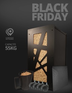 Big pack wood pellet storage Archi black : image