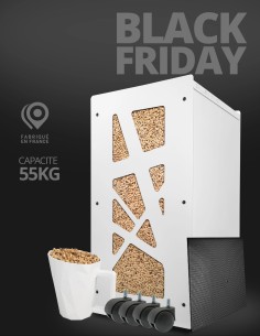 Big wood pellet storage Archi white : image