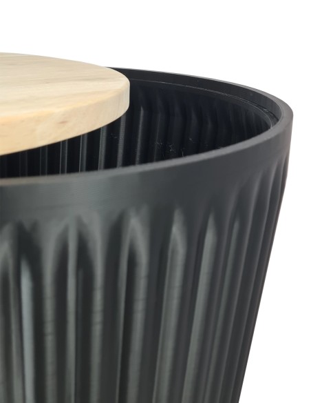 Réservoir à pellet Muffin noir fabriqué en France : acheter en ligne |