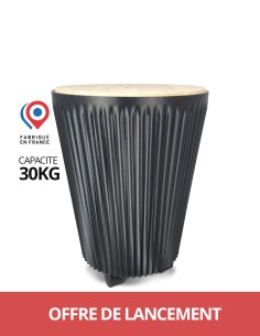 Réservoir à pellet Muffin noir fabriqué en France : acheter en ligne |