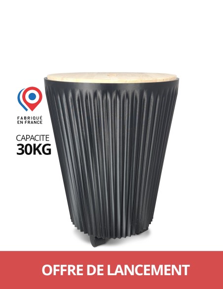 Réservoir à pellet Muffin noir fabriqué en France : acheter en ligne |