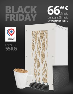 Gros pack rangement granulés de bois Arbre Blanc : image