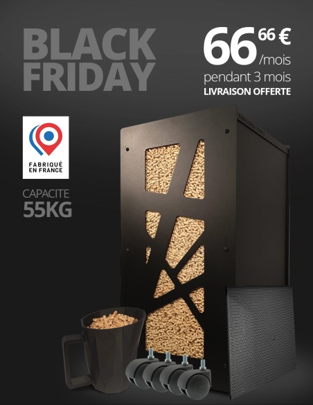 Gros pack réservoir pellets Archi noir : image