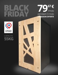 Wood pellet storage 55kg black Archi Evea : image